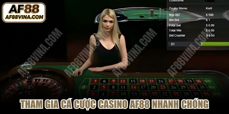 Tham gia cá cược Casino AF88 nhanh chóng, đơn giản với 4 bước